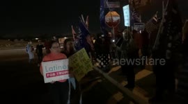 Americans in Nevada against election fraud by rally
