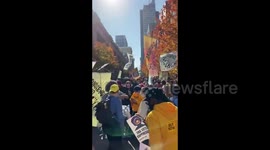 US Election 2020 – People Dance On The Streets As Biden Takes Lead In Pennsylvania 2