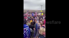 Trump supporters gather outside Maricopa County election office in Arizona