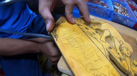 Man is extremely skillful in carving and cutting letters on Wood by hand super fast in Vietnam