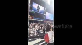 'Black Lives Matter' chant breaks out in Times Square following Joe Biden victory