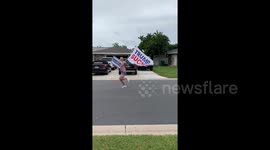 Florida man in underwear celebrates Joe Biden victory running half-naked in streets