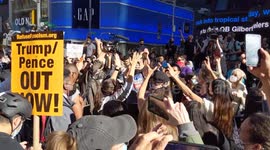 Crowd sings 'I Will Survive' in New York's Times Square after Biden wins presidency