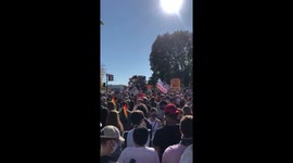 Enormous crowd gathers outside White House after Joe Biden declared President-elect
