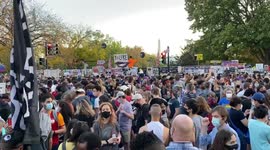 People Gather Near the White House to Celebrate Joe Biden’s Win