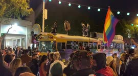 Los Angeles celebrates Biden's election win