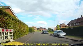 Car runs give-way lines in front of me