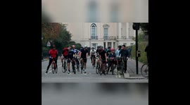 Cyclist's in large groups during lockdown 2