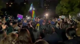 US: Biden Supporters Party In Washington Square Park Ahead Of Victory Declaration