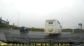 Impatient driver with kids in car