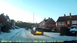 BMW stuck on ice
