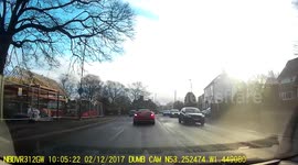 Impatient Mercedes driver nearly gets T-Boned