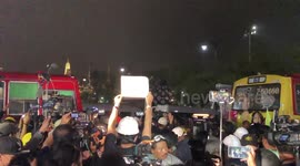Thousands of protesters march to Grand Palace in Bangkok, Thailand