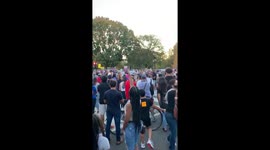 Jubilant residents of Washington, D.C. Crowd sing along to 'I Will Survive' after Biden wins presidency