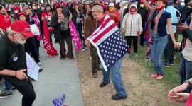 Trump supporters dance at 'Stop the steal' rally in California
