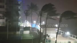 Flooding and strong winds as Tropical Storm Eta makes landfall in Florida