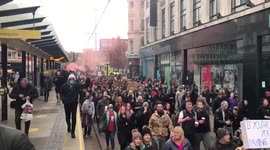 Four arrested as hundreds march against COVID restrictions in Manchester, UK