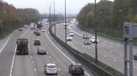 Rush hour traffic on the M25 as England enters its fifth day of lockdown and first Monday
