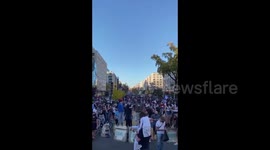 US: Crowds Celebrate In Washington, D.C. After Biden Declared President-Elect