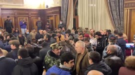 Protesters storm main government building in Yerevan after ceasefire deal triggers anger in Armenia