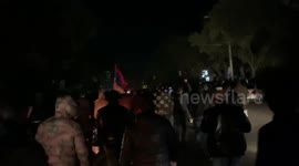 Protesters roam the street of Yerevan after Nagorno-Karabakh peace deal