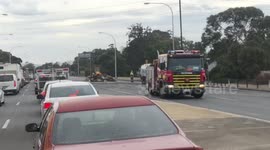 Garbage Truck Load Of Rubbish On Road - Grand Junction Road South Australia
