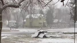 Watch as heavy snow falls in South Dakota, during another early winter blizzard