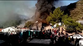 Fire inside the camp