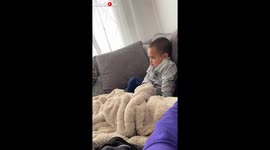 Unimpressed toddler wants a puppy instead of a new baby sibling