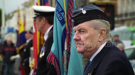 Crowds gather in Weymouth as the UK pays tribute on Armistice Day