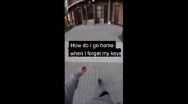 Guide how to get home without keys. Parkour version