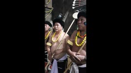 Nagaland Hornbill Festival - Native officials eating