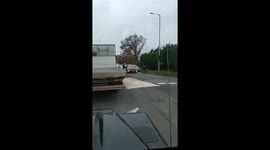 Cyclist and car driver road rage