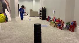 Kid Played An Amazing Hockey Trick Shot