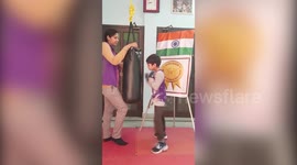 Kid with lightning fists sets world record of most boxing punches in one minute