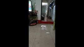 House submerged by floodwater due to Typhoon Vamco in the Philippines