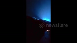 Transformer explodes in Manila as Typhoon Vamco hits Philippines