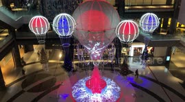 Japanese Christmas Hot-Air Balloon Tree Display