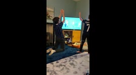 Dad films sons' ecstatic reactions as Scotland win dramatic penalty shoot-out