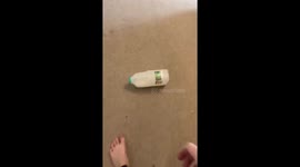 A man was attacked by demons while picking up a bottle of milk on Halloween night