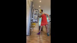 Marge from the Simpsons runs for a hot dog