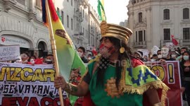 Thousands protest against impeachment of Peruvian president in Lima