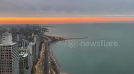 Stunning Gold Coast sunset in Chicago