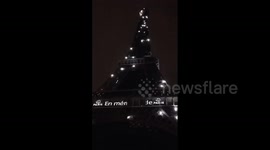 France: Eiffel Tower Displays Message Of Commemoration Of The November 13 Paris Terror Attacks 3