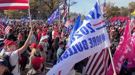 Pole cam view of freedom plaza at stop the steal rally