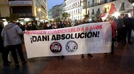 Concentracion en favor de la libertad de Dani Gallardo preso politico por los Disturbios del 1-0 en Madrid
