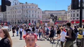 Black Lives Matter Protestors March on Whitehall