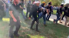 Proud Boys charge Antifa/BLM at Million MAGA March