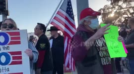 Trump’s supporters have a rally at Beverly Hills in CA.
