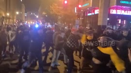Huge brawl breaks out between Proud Boys and BLM protesters in DC